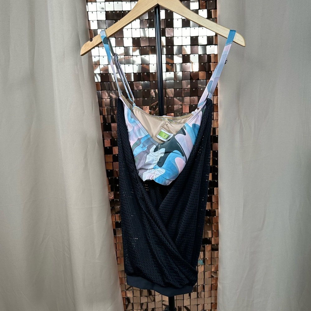 Next Black and Blue, Pink Camo Sports Bra for Active Comfort with Mesh Detail